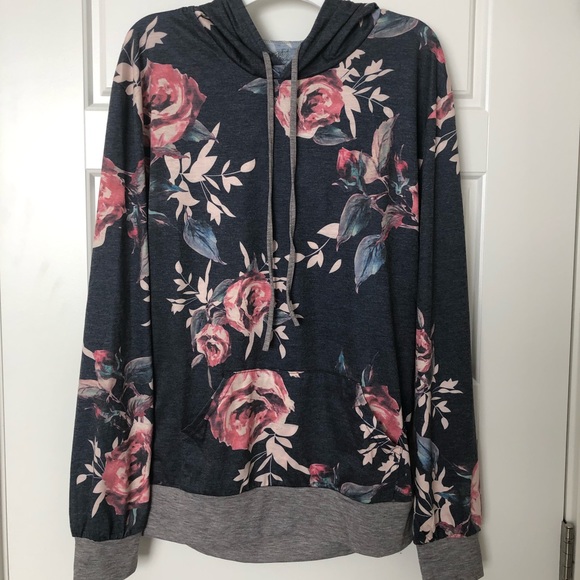 Lightweight Spring Floral Hoodie - Picture 1 of 2